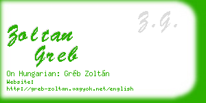 zoltan greb business card